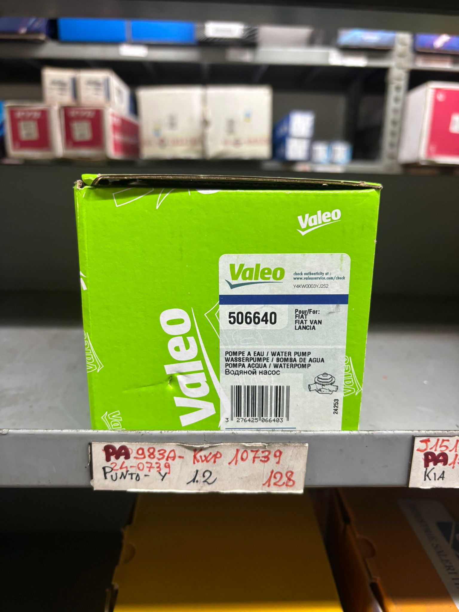 Pompa Acqua Valeo, Fiat