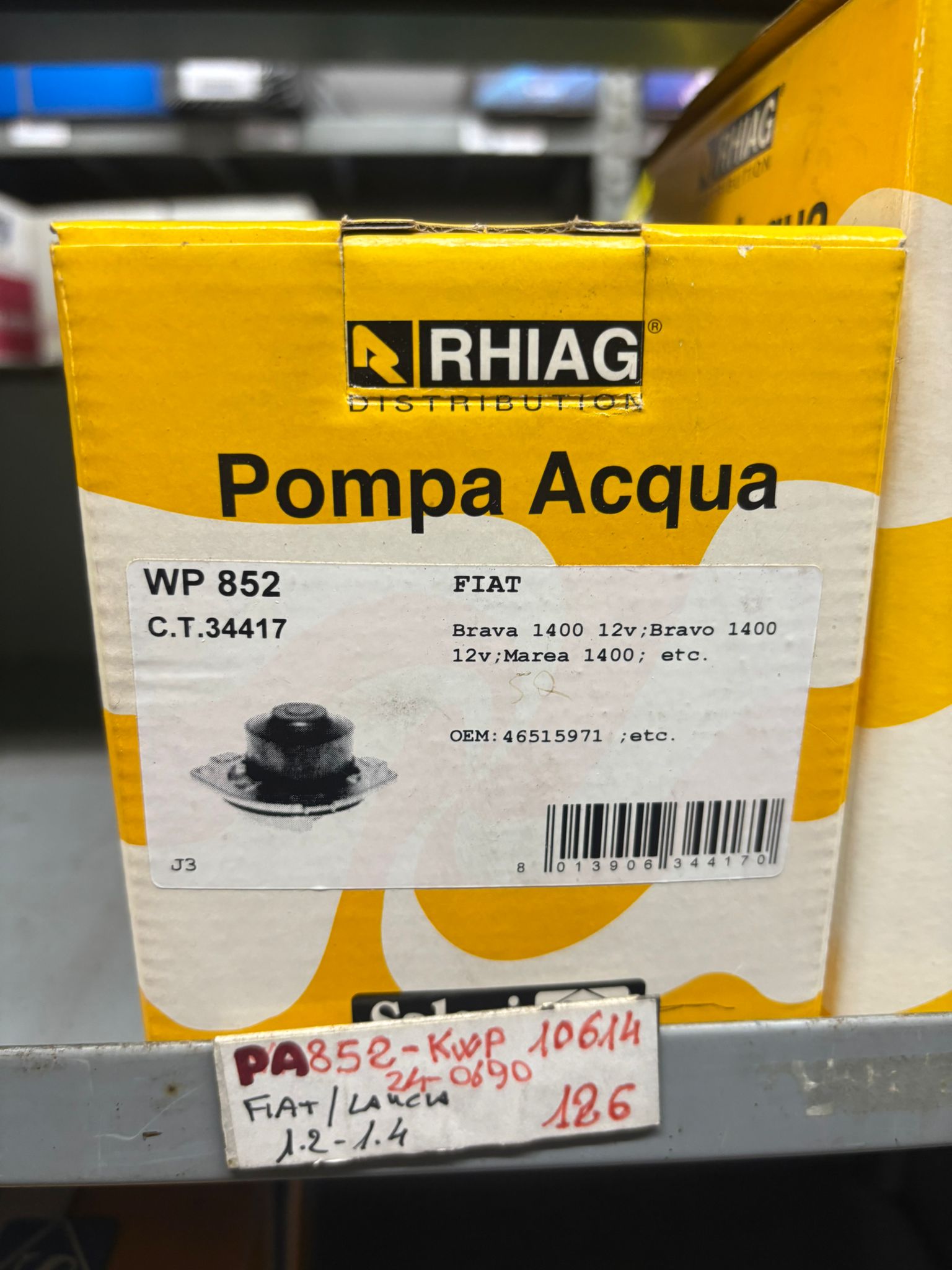 Pompa Acqua SIL, Fiat / Lancia