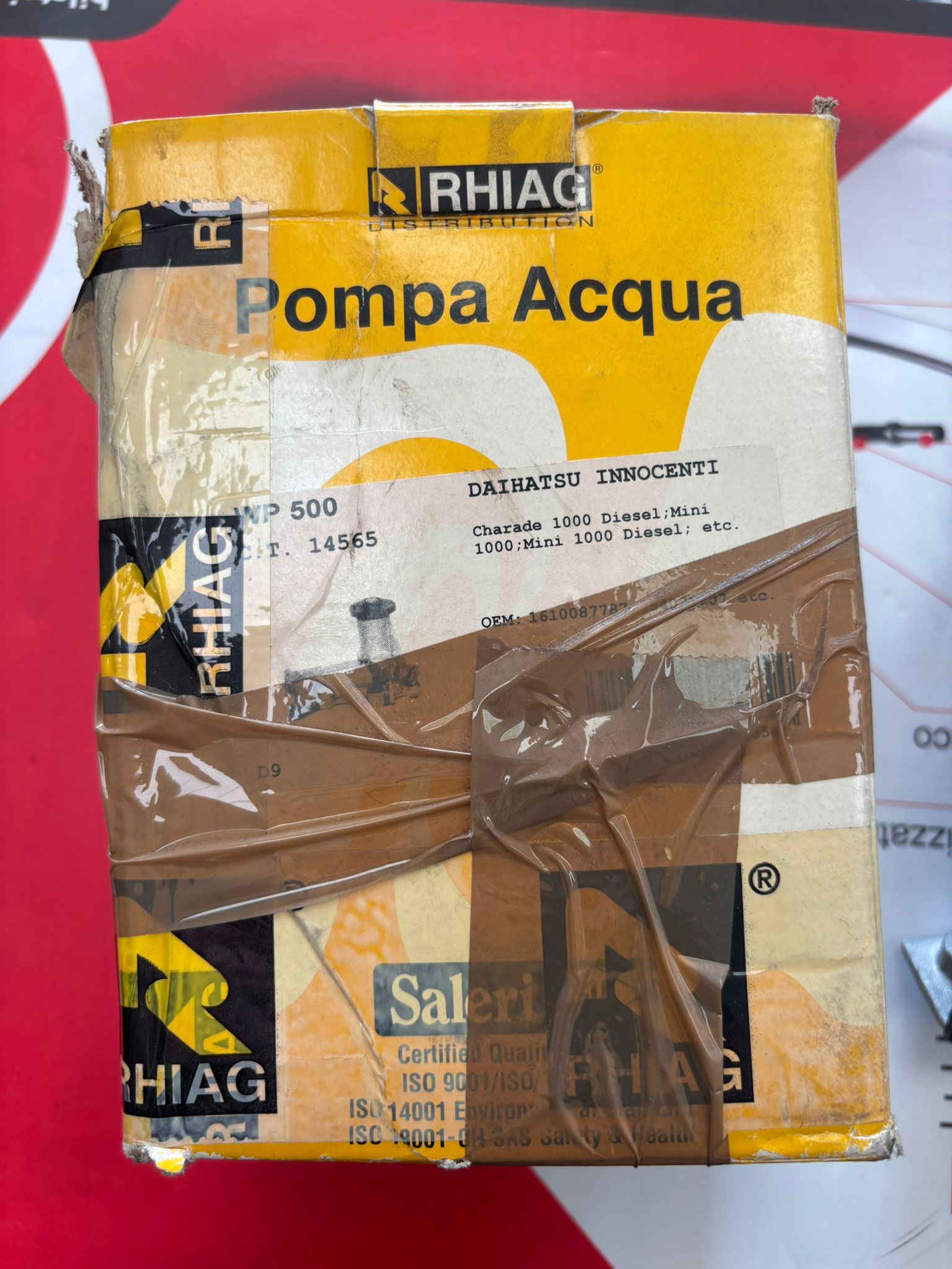 Pompa Acqua SIL, Piaggio Porter