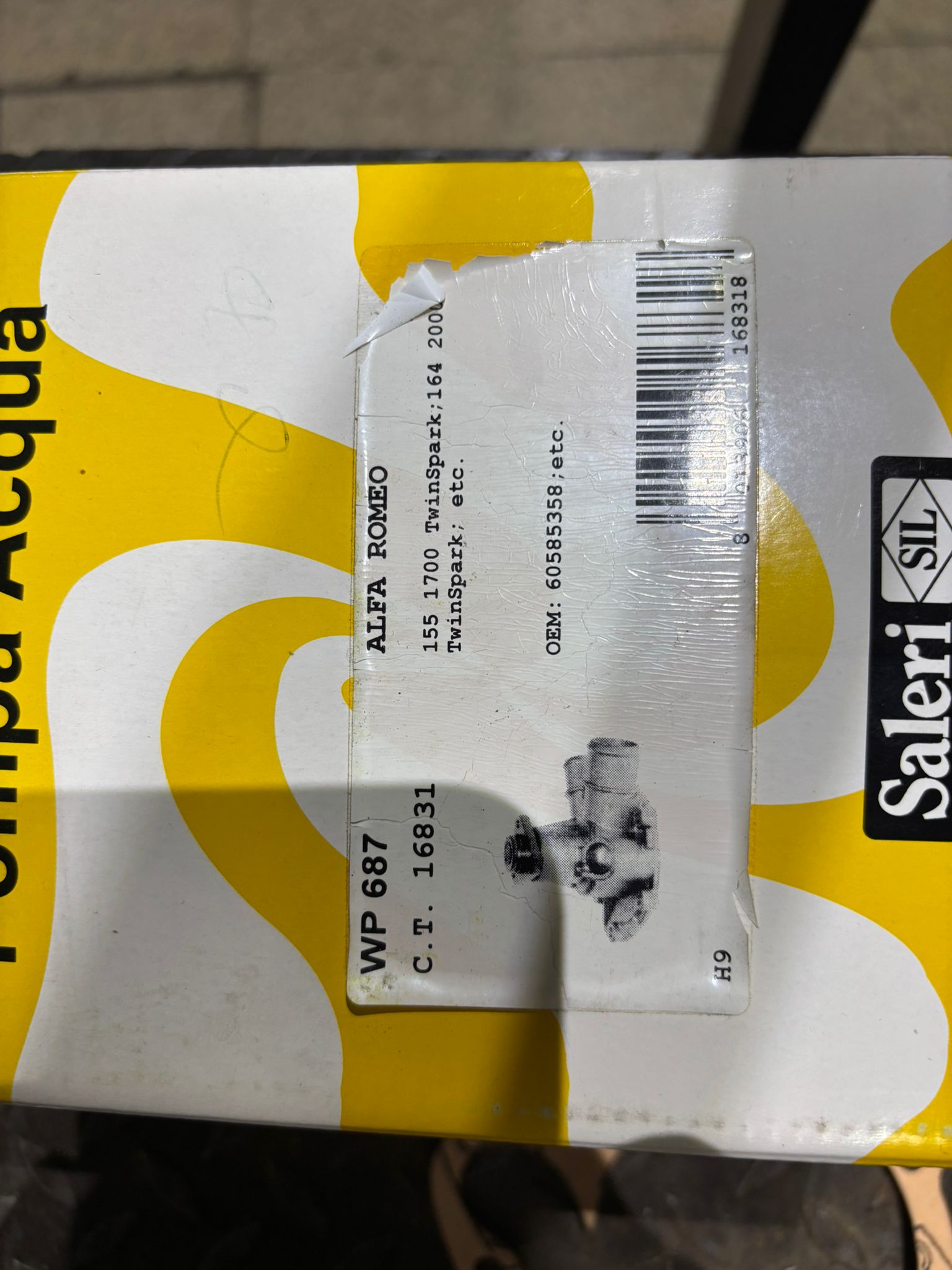 Pompa Acqua SIL, Alfa Romeo