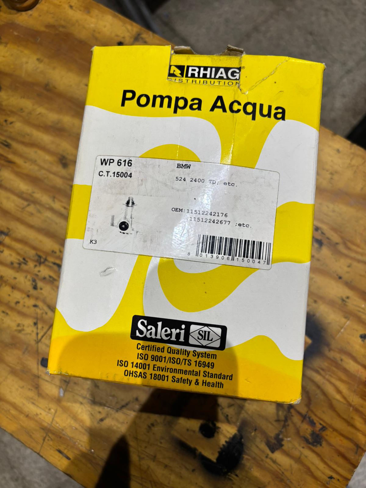 Pompa Acqua SIL, BMW