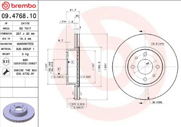 Dischi Freno BREMBO, Alfa Romeo / Fiat - immagine 2