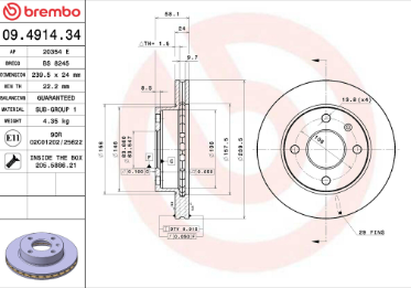 Dischi Freno BREMBO, Ford - immagine 2
